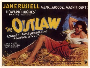 The Outlaw movie poster, artwork by Zoe Mozert. 
